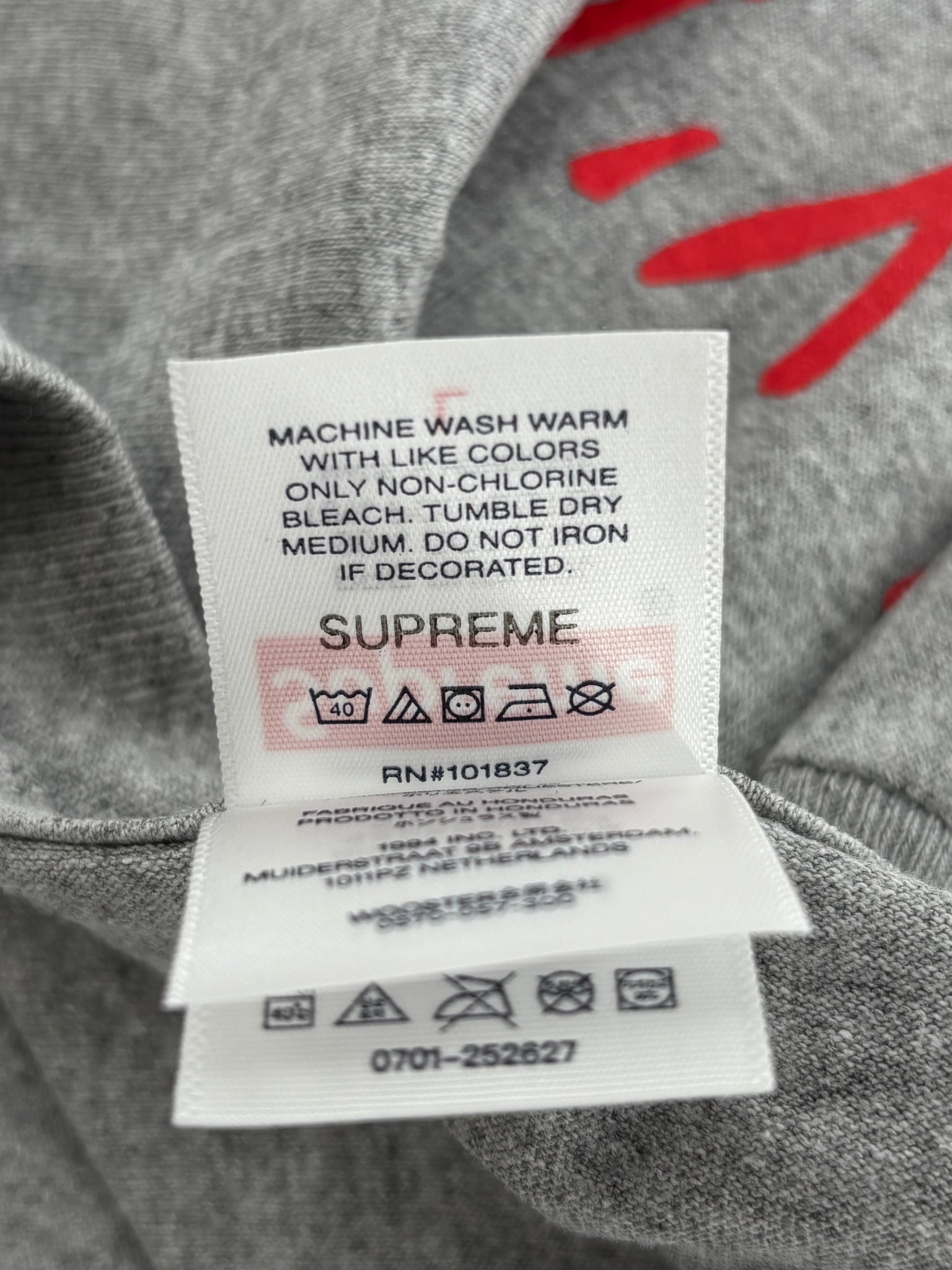 Supreme Split Tee (FW25) Heather Grey