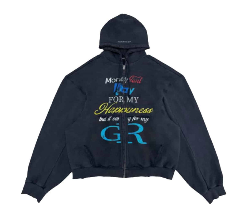 Project G/R Happiness Zip-Up Hoodie Navy