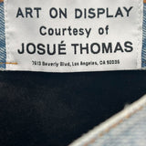 Gallery Dept. Leather Insert Bronco Flare Jeans Blue