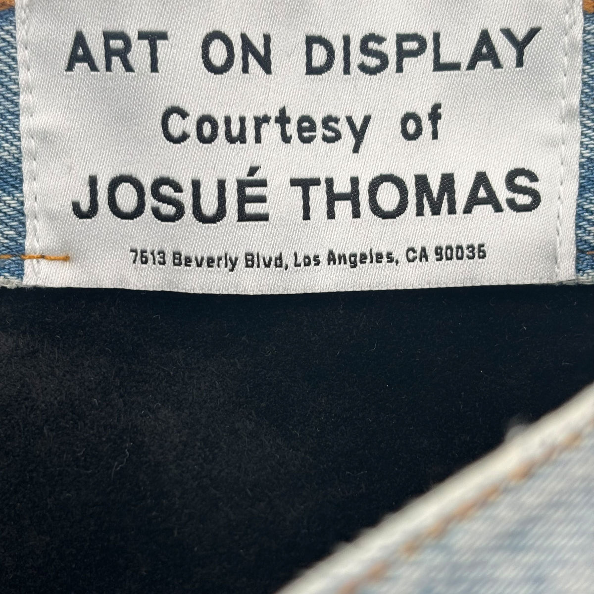 Gallery Dept. Leather Insert Bronco Flare Jeans Blue