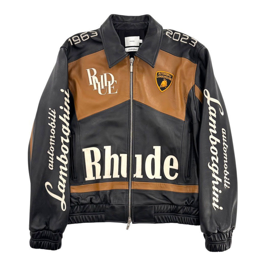 Rhude Lamborghini Leather Jacket