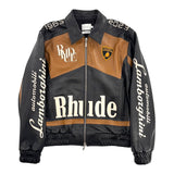 Rhude Lamborghini Leather Jacket