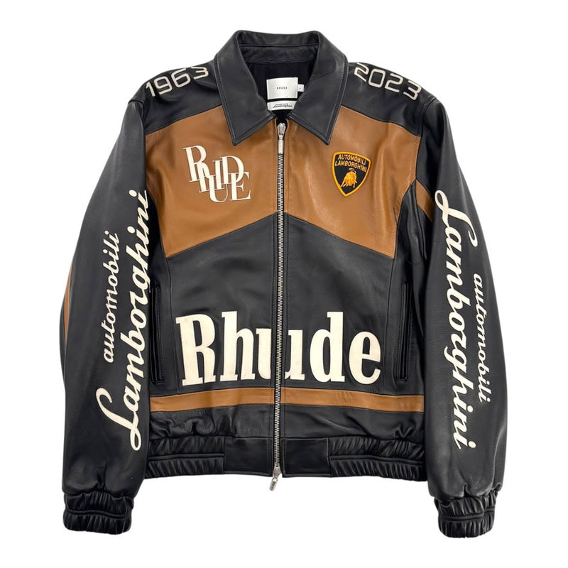 Rhude Lamborghini Leather Jacket