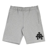 Chrome Hearts Cemetery Leather Cross Patch Paper Jam Shorts Grey