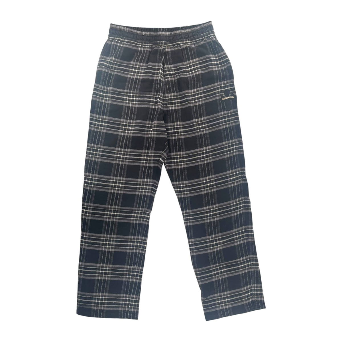 Chrome Hearts Cross Patch Plaid Flannel Pants Grey