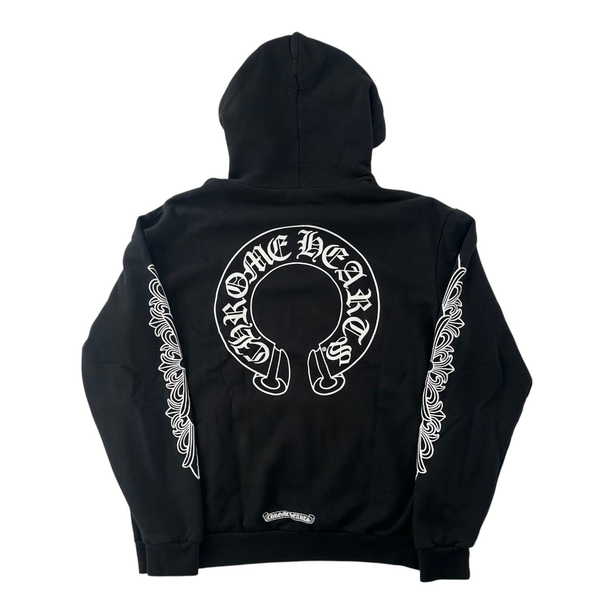Chrome Hearts Horse Shoe Floral Hoodie Black