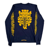 Chrome Hearts V89 Dagger L/S T-shirt Navy/Yellow