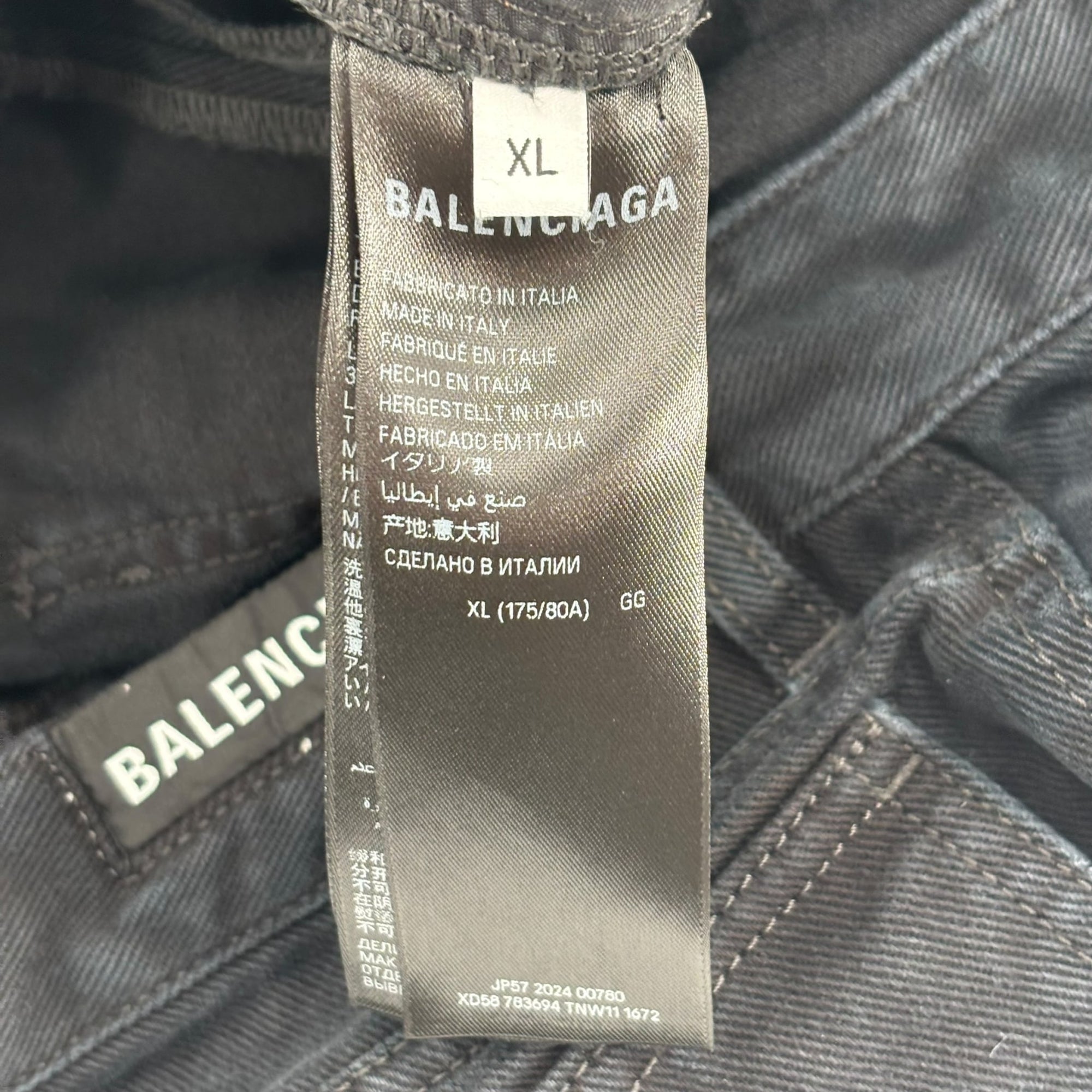 Balenciaga Flared Cargo Pants Black