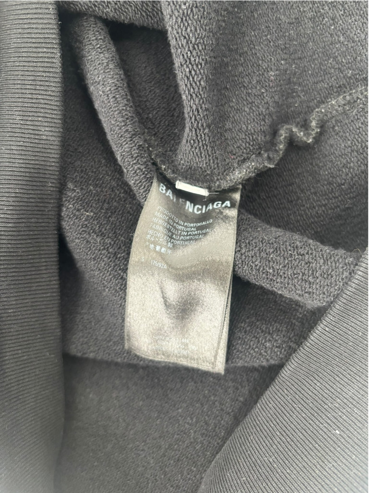 Balenciaga Mens New Copyright Medium Fit Hoodie Black