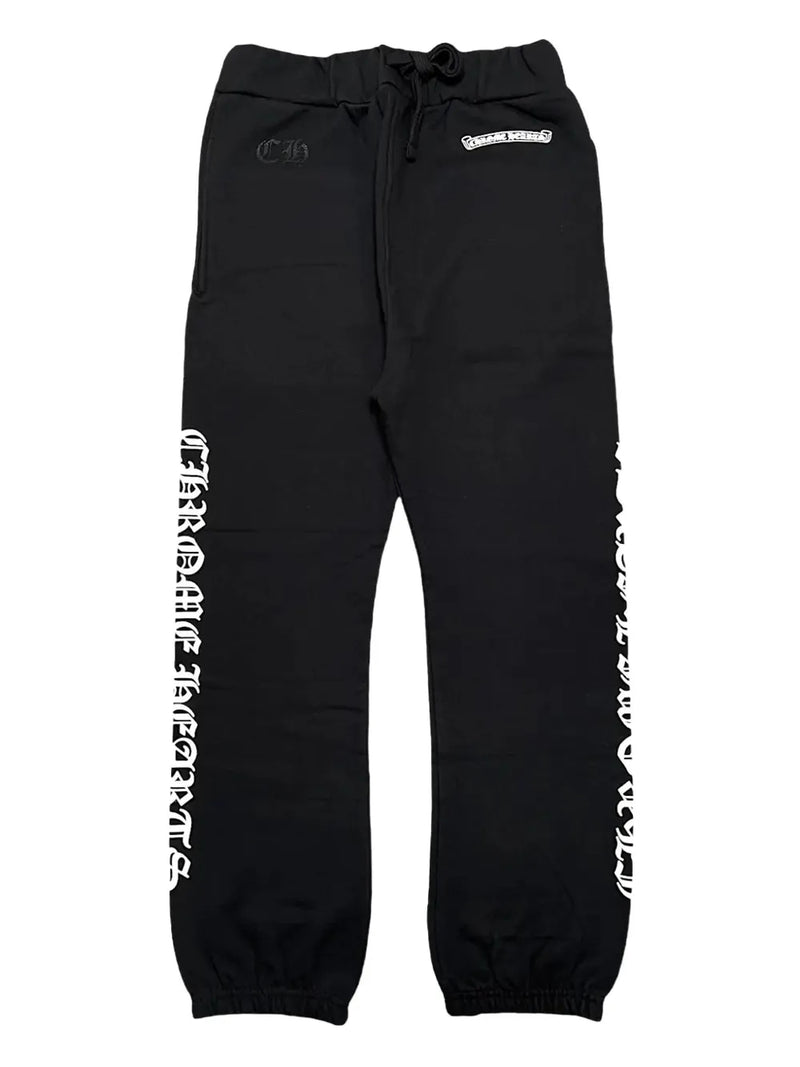 Chrome Hearts Scroll Logo Sweatpants Black