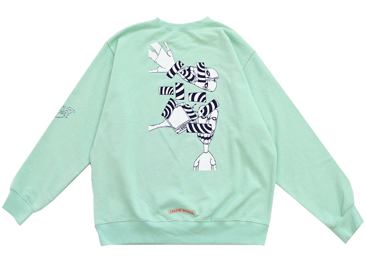 Chrome Hearts Matty Boy Lust Crewneck Sweatshirt Seafoam