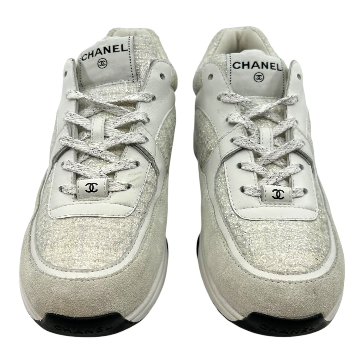 Chanel Trainer Tweed White