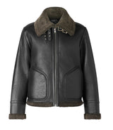 ERD Shearling Leather Jacket Black
