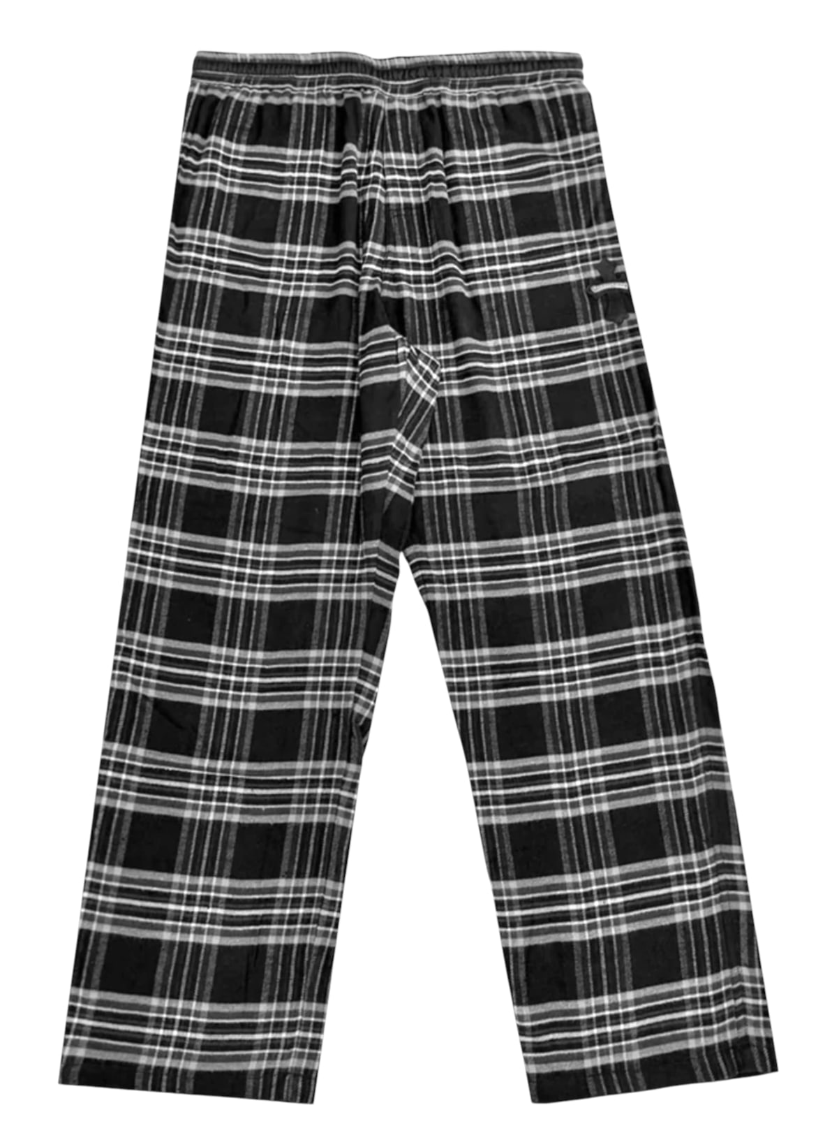Chrome Hearts Cross Patch Plaid Flannel Pants Grey
