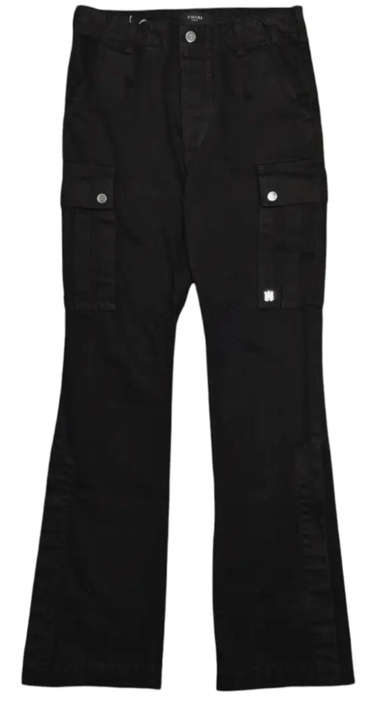 Amiri Wide Leg Cargo Pants Black
