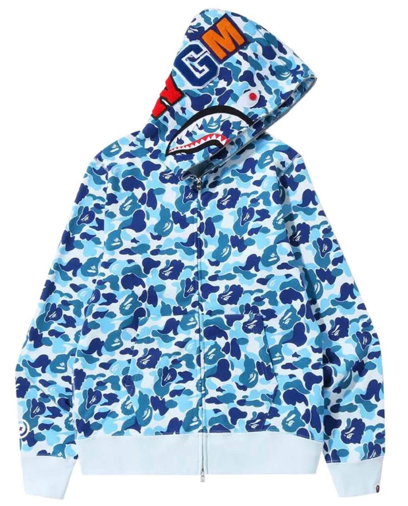 BAPE ABC Camo Shark Full Zip Hoodie 'Blue'