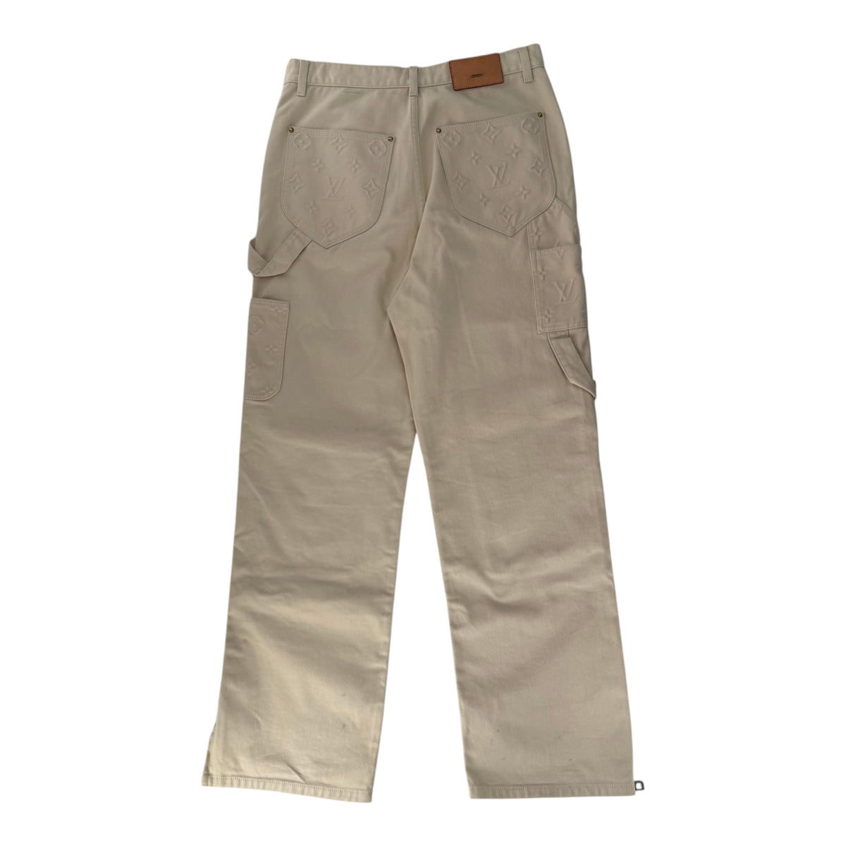 Louis Vuitton Monogram Carpenter Denim Pants Beige