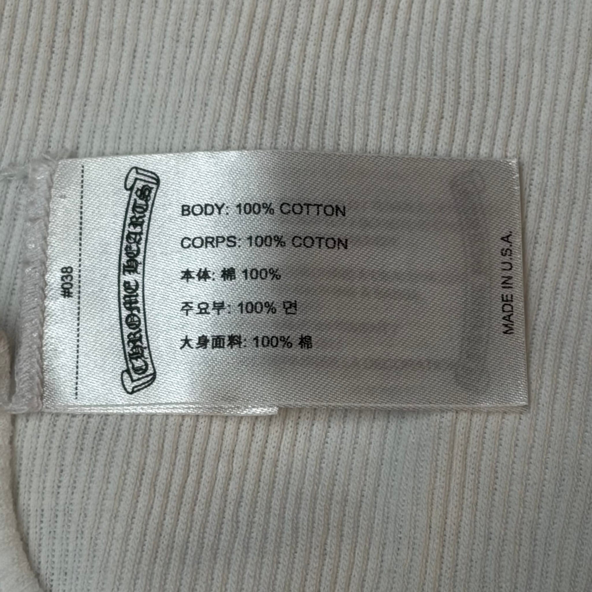 Chrome Hearts T-Bar Logo Tank White