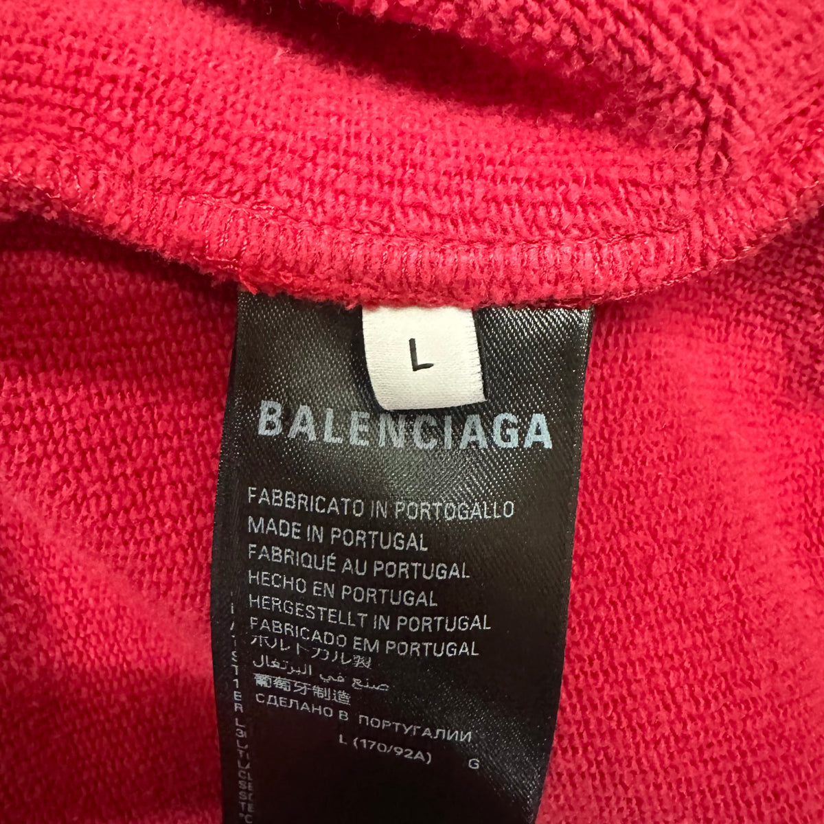 Balenciaga Tattoo Zip Up Hoodie Red