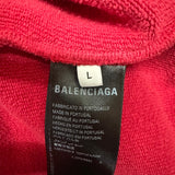 Balenciaga Tattoo Zip Up Hoodie Red