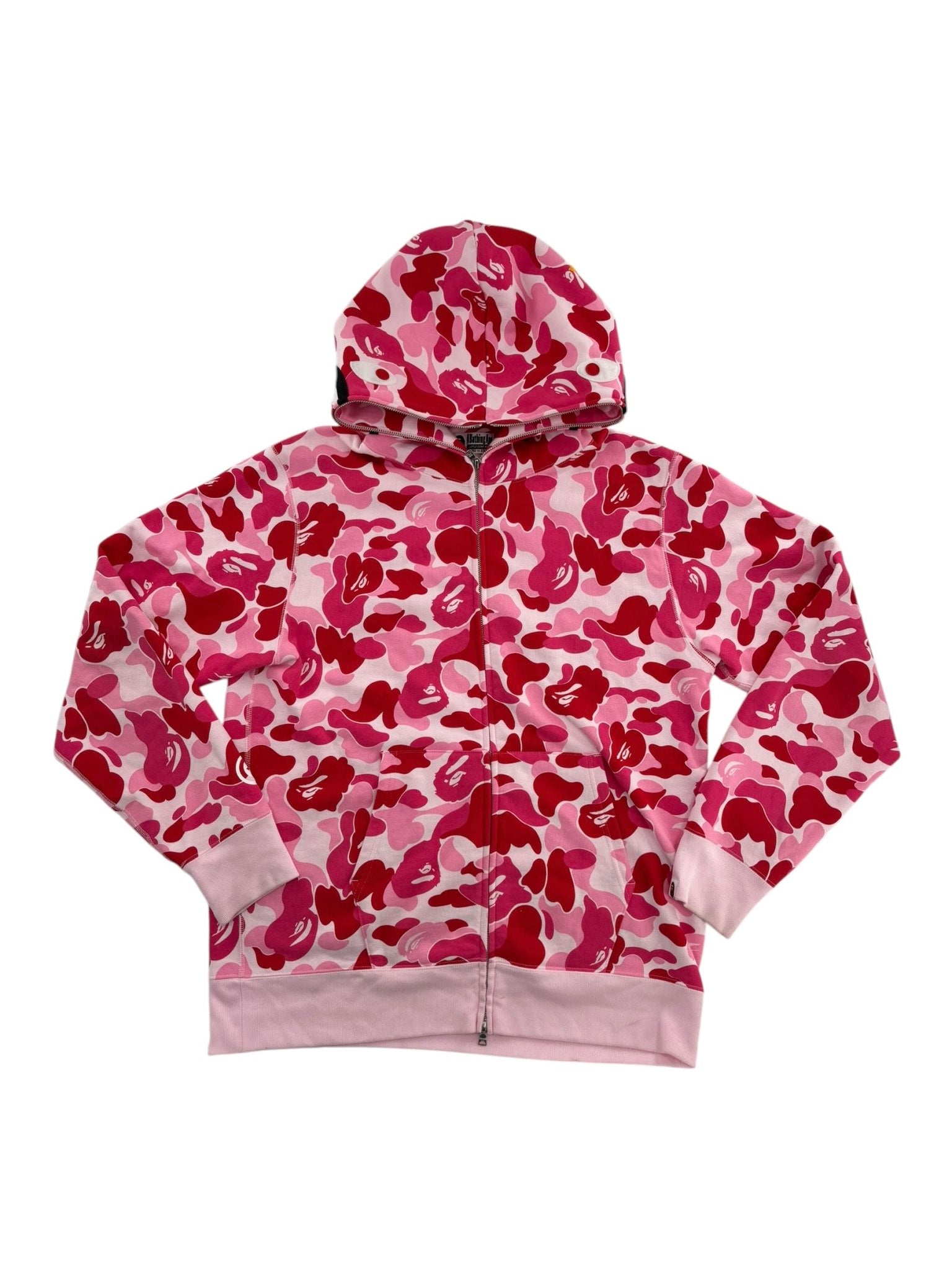 Bape ABC Full Zip Camo Hoodie Pink