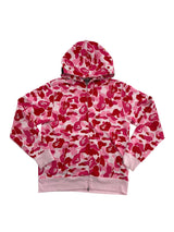 Bape ABC Full Zip Camo Hoodie Pink