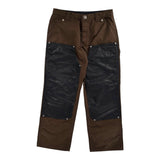 Chrome Hearts Leather Double Knee Carpenter Nylon Pants Brown