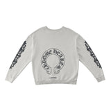 Chrome Hearts Horseshoe Floral Sleeves Crewneck White