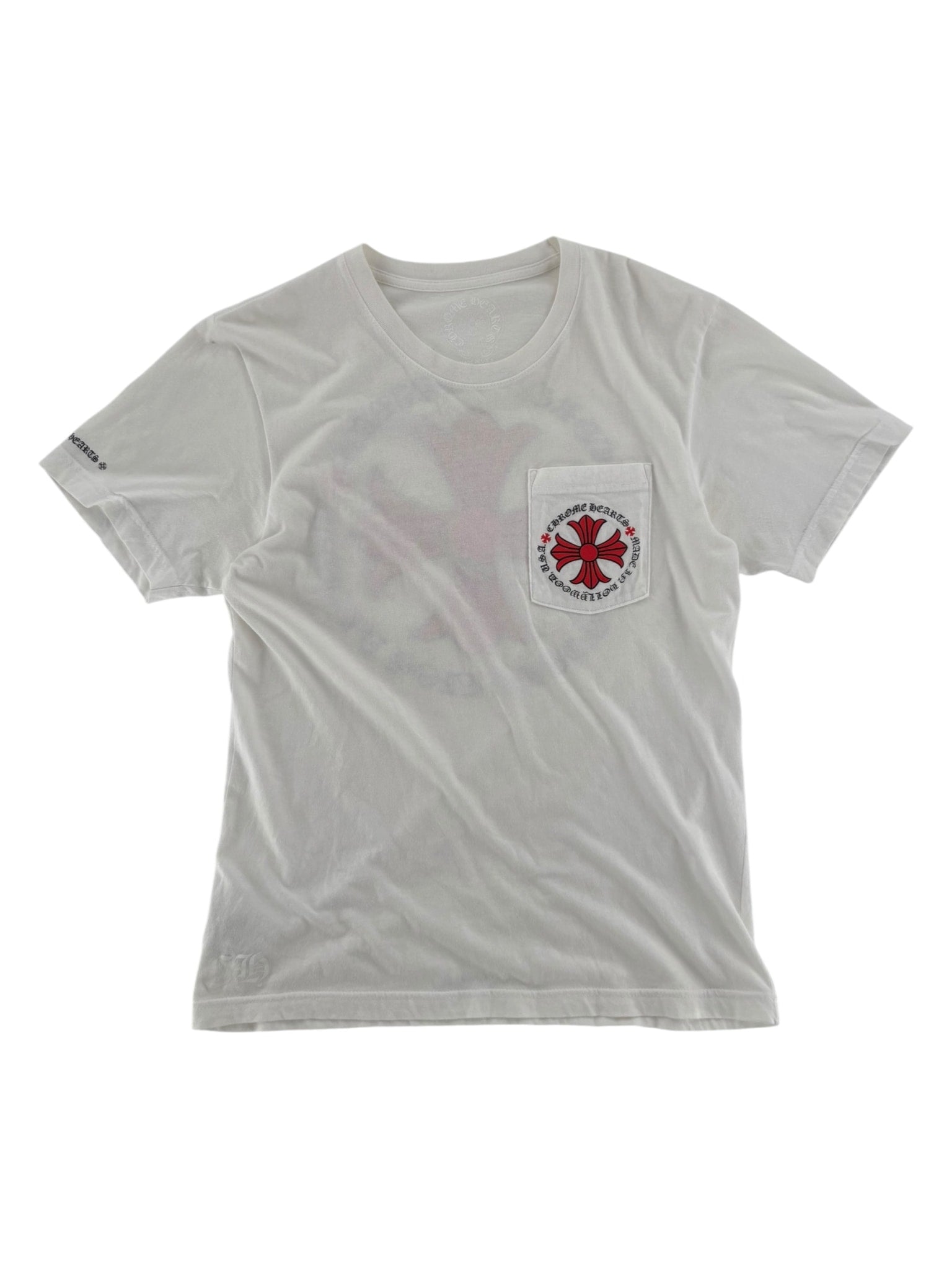 Chrome Hearts Made in Hollywood Plus Cross T-shirt White/Red