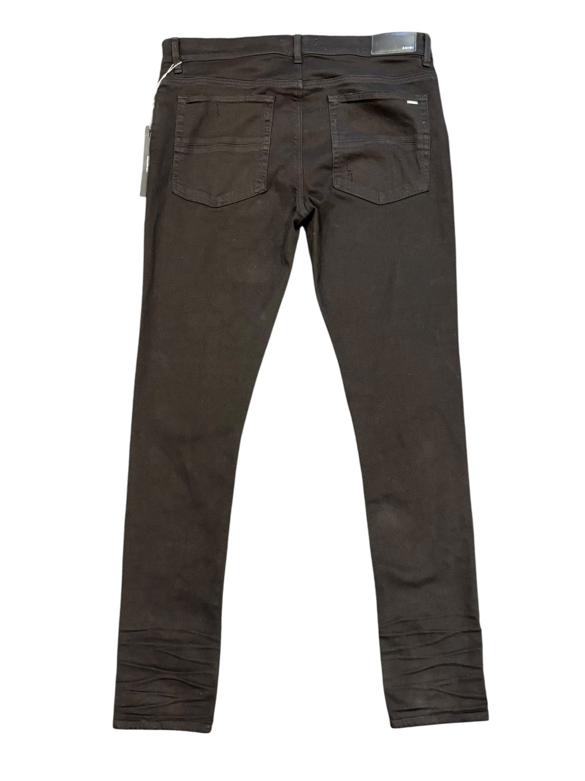 Amiri MX1 Blue Glitter Ribbed Jeans Black