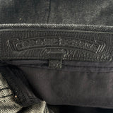 Chrome Hearts Star Patch Raw Denim Jeans Black