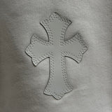 Chrome Hearts Leopard & White Leather Patch Sweatpants White