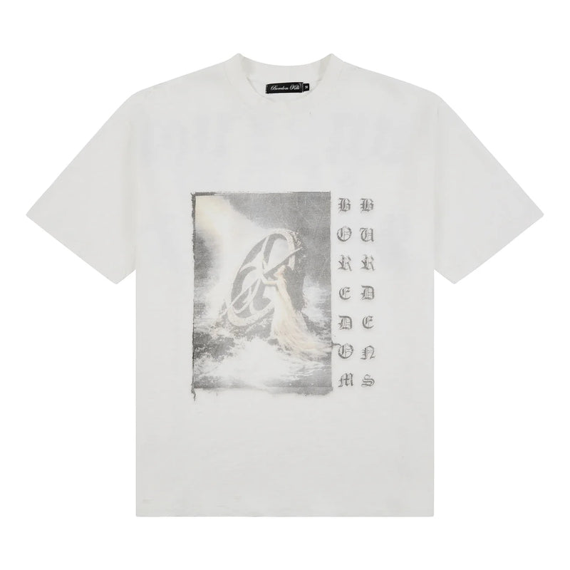 Boredom Kills Washed up Tee White