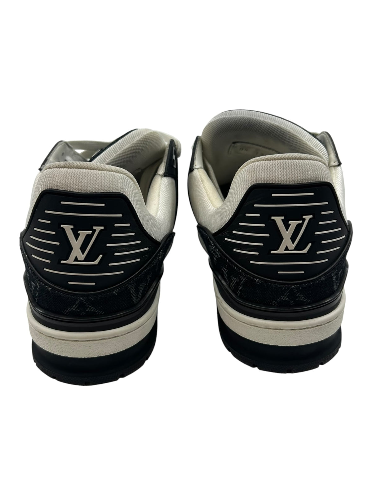 Louis Vuitton Monogram Denim Trainer Black White
