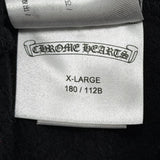 Chrome Hearts Brown Glitter 1988 Vertical Logo Zip Up Hoodie Black