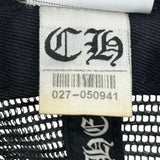 Chrome Hearts Cemetary Cross Leather Stitched Trucker Hat Black