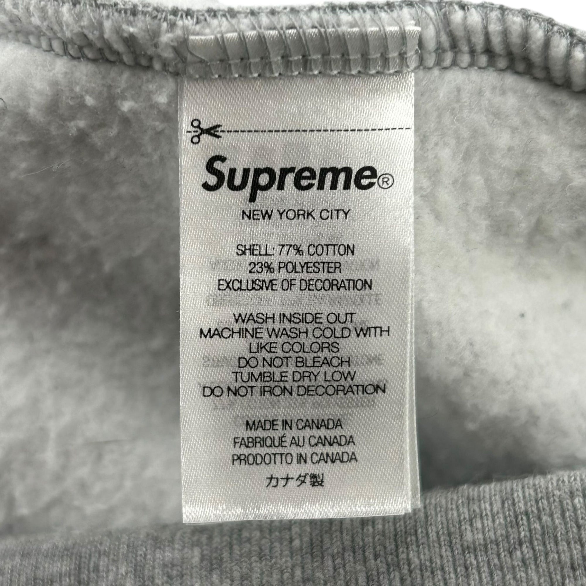 Supreme S Logo Zip Up Hooded Sweatshirt (FW25) Heather Grey