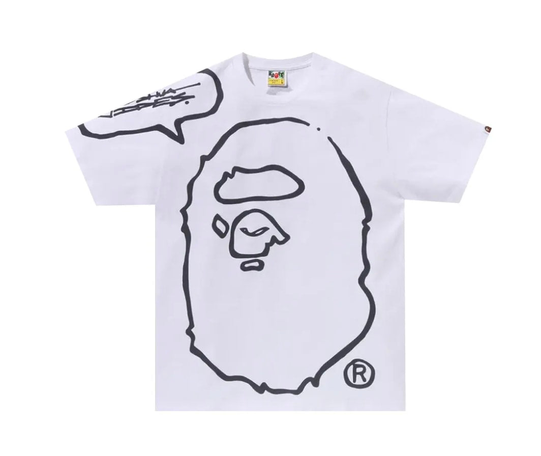 BAPE x Joshua Vides Ape Head Tee White