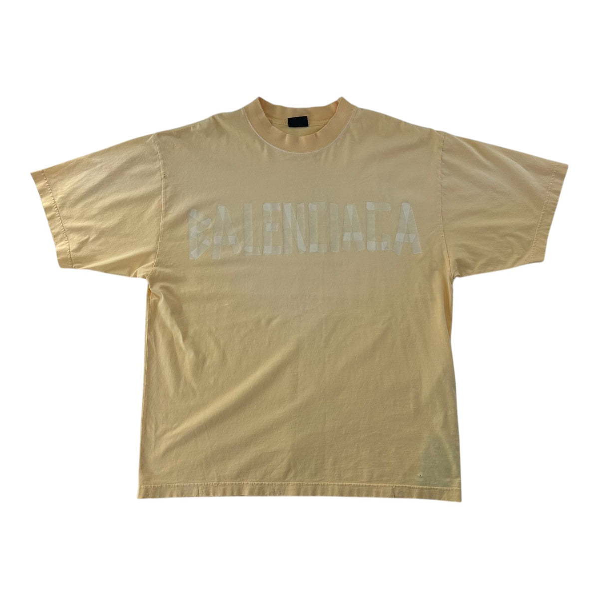 Balenciaga Tape Type Tee Yellow