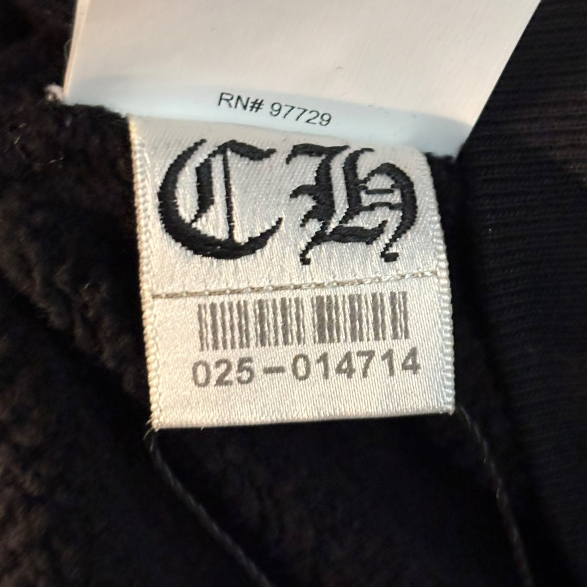 Chrome Hearts Embroidered Vertical Letters Hoodie Black
