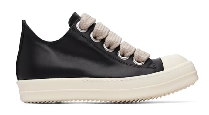 Rick Owens Black Temple Jumbolace Low Sneakers