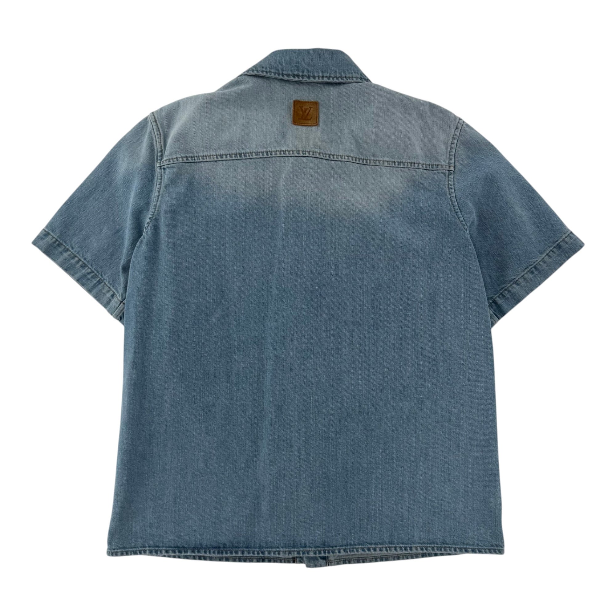 Louis Vuitton Short Sleeved Denim Shirt Blue
