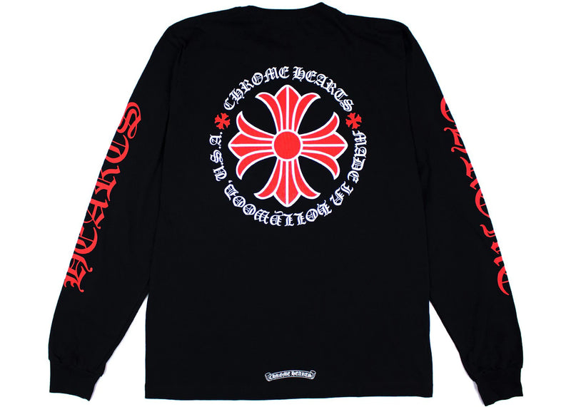 Chrome Hearts Made In Hollywood Plus Cross L/S T-shirt Black/Red