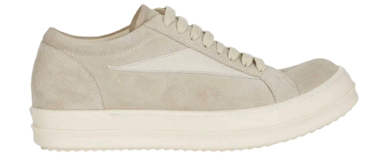 Rick Owens Wmns Scarpe Pelle Vintage Sneaker Pearl Dirty Milk