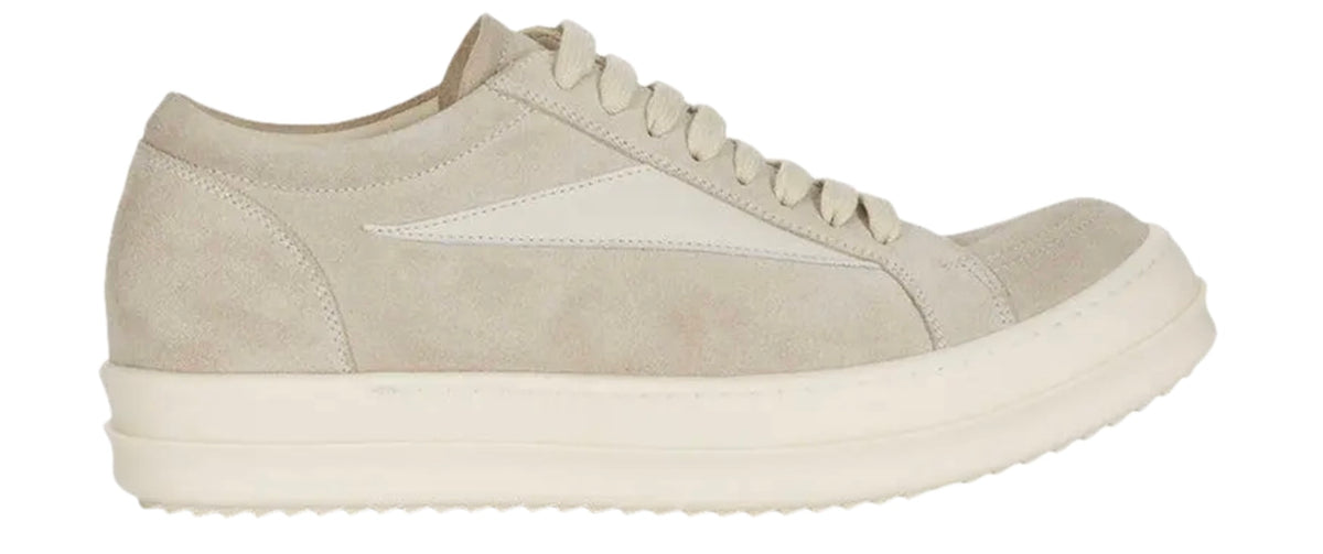 Rick Owens Wmns Scarpe Pelle Vintage Sneaker Pearl Dirty Milk