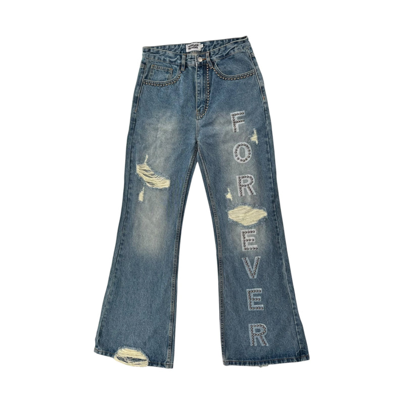 Forever Hungry Blue Flare Jeans