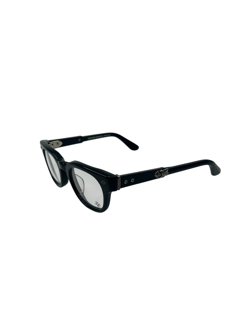 Chrome Hearts Jenna Tail Yea Glasses Black Silver Eyewear