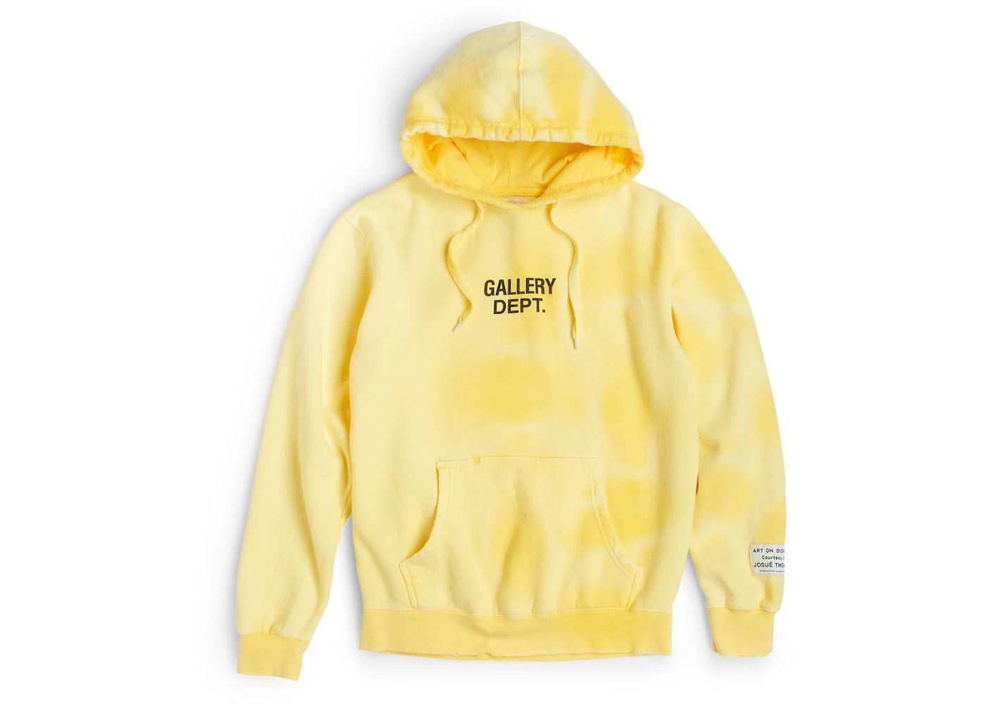 Gallery Dept. Sunfaded Centered Logo Hoodie Yellow