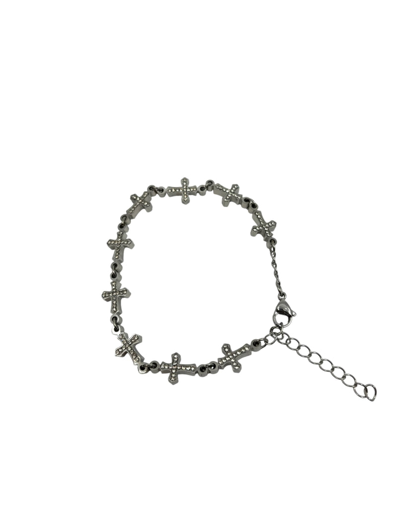 Starchain Cross Bracelet Silver
