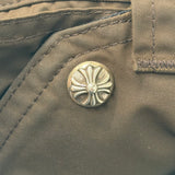 Chrome Hearts Leather Double Knee Carpenter Nylon Pants Brown